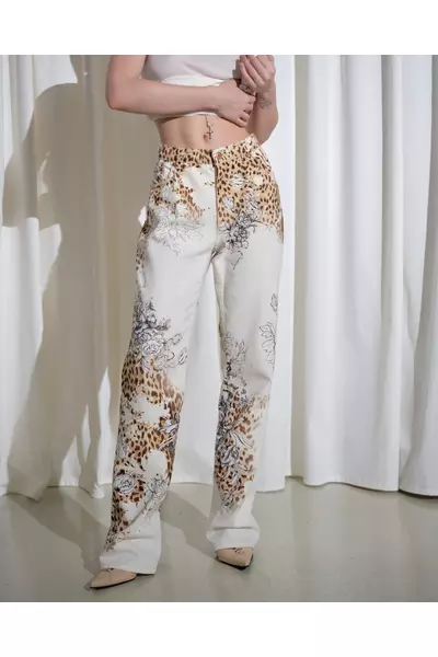 Roberto Cavalli джинсы с принтом