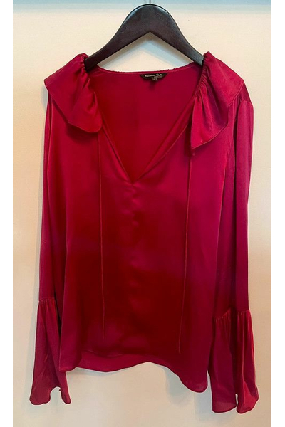 Атласная блуза Massimo Dutti