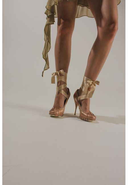 Jean Paul Gaultier балетки на каблуке