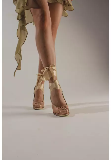 Jean Paul Gaultier балетки на каблуке