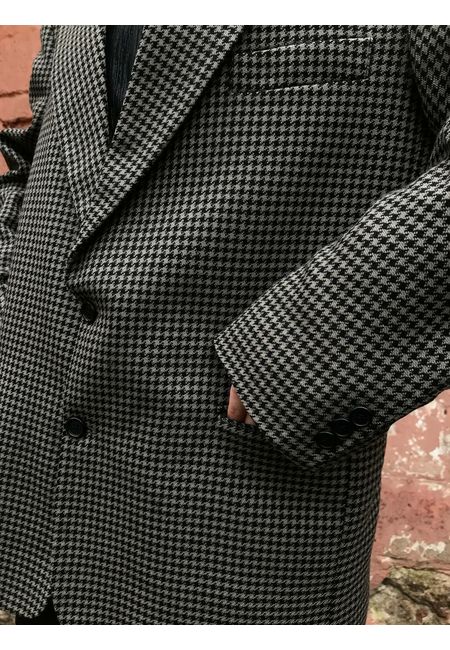 Английский винтажный пиджак в гусиную лапку