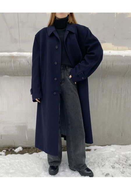 Мужское шерстяное пальто oversize