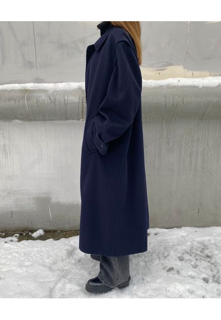 Мужское шерстяное пальто oversize