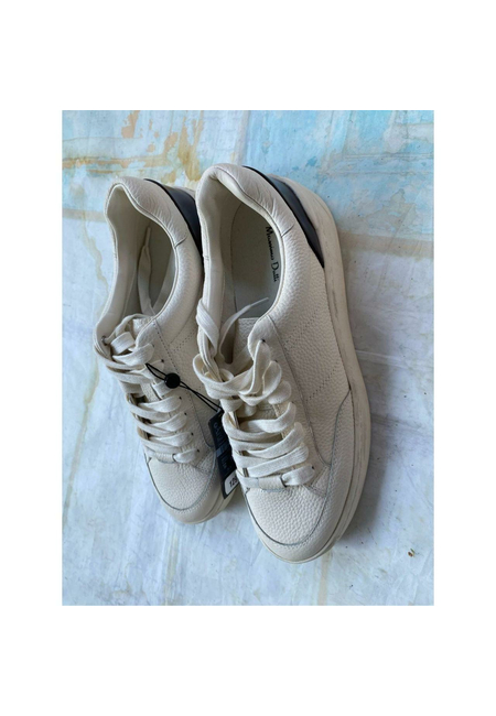 Женские бело-кремовые кроссовки Massimo Dutti