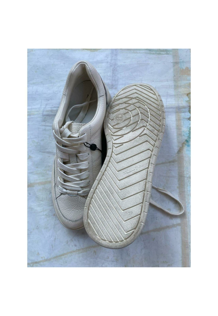 Женские бело-кремовые кроссовки Massimo Dutti