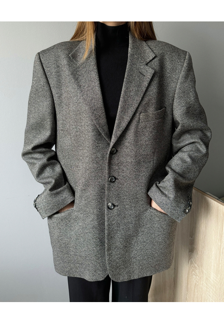 Мужской шерстяной пиджак с мелким переплетением нитей