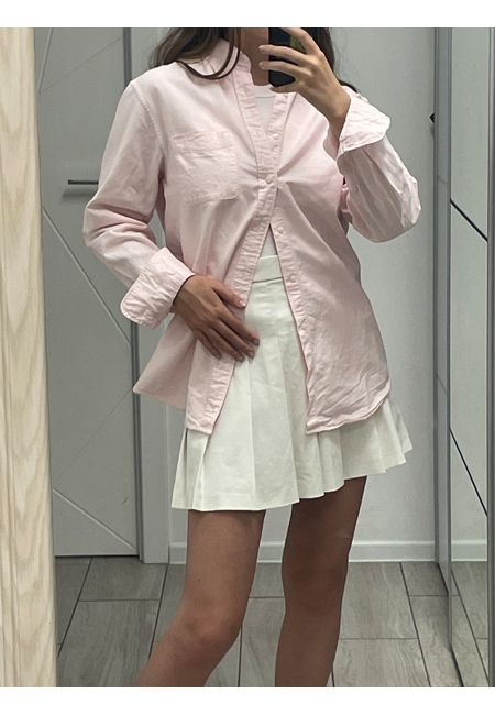 Нежно-розовая рубашка Uniqlo